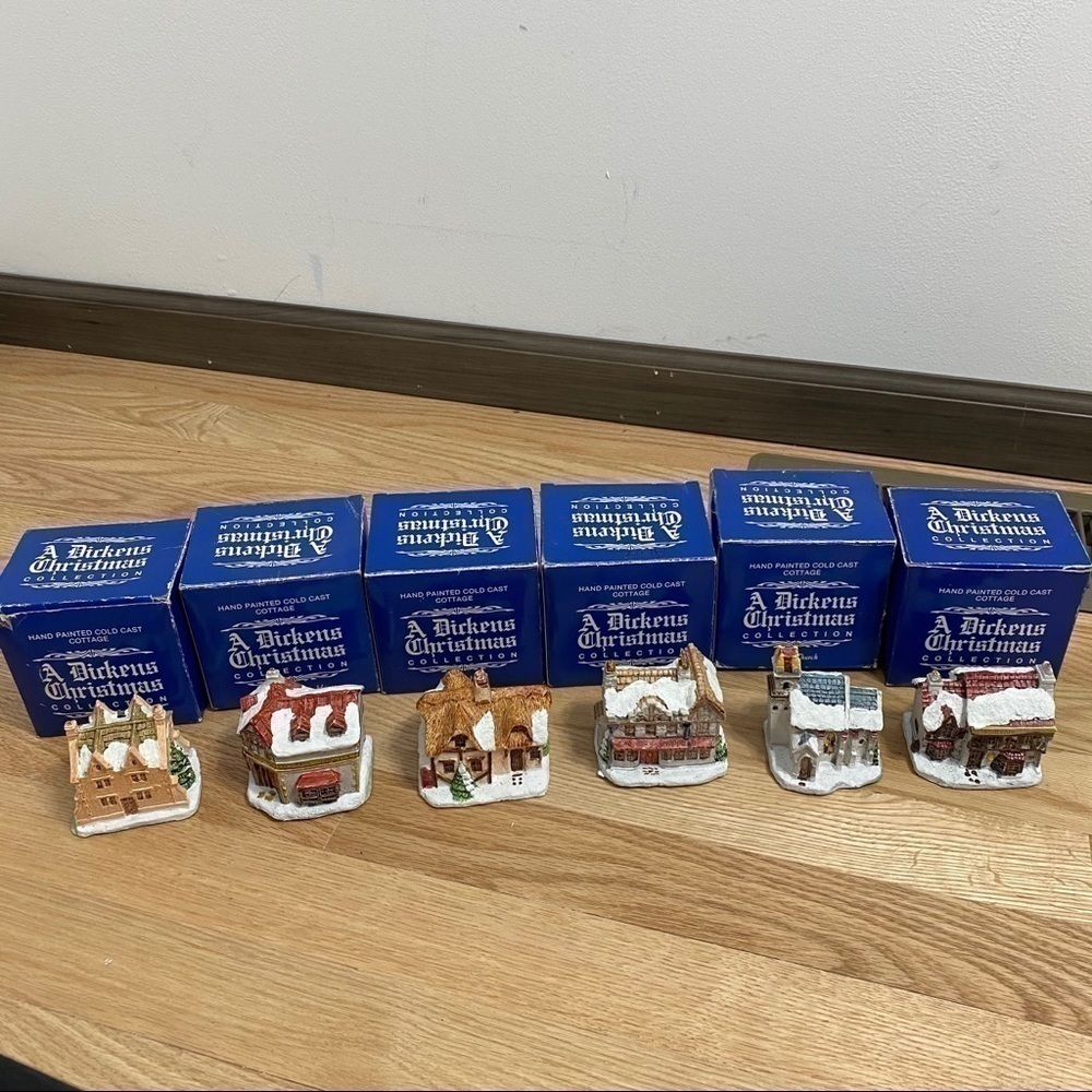 Vintage Dickens Collection Hand Painted Cottages